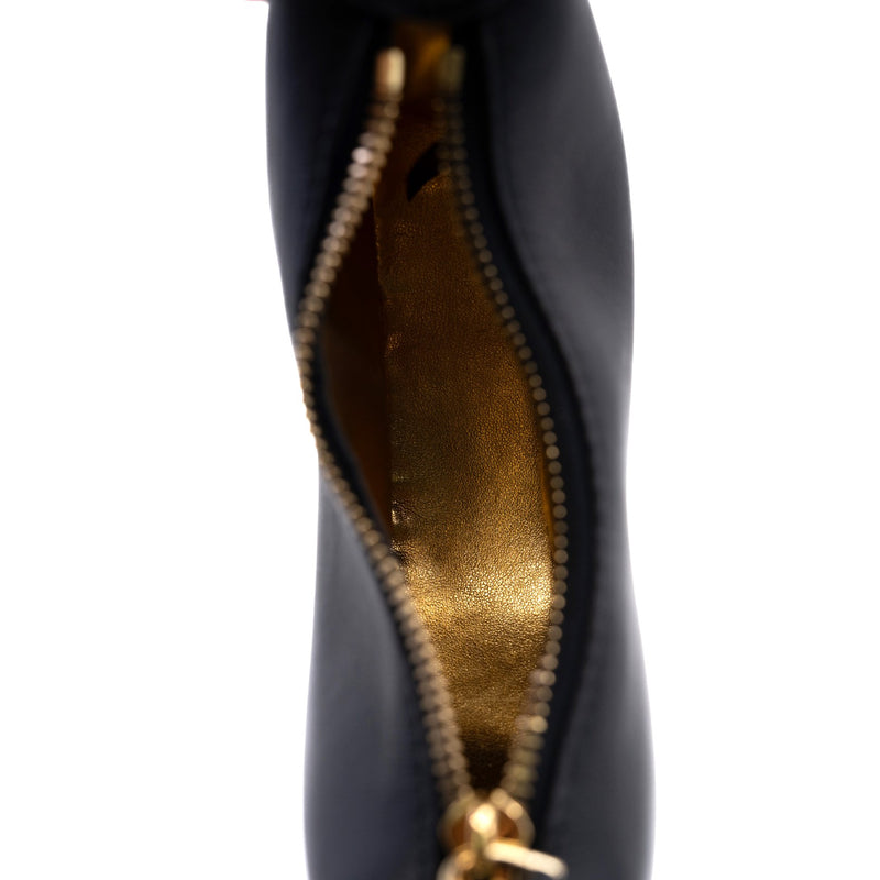 Nano Fendigraphy Black Leather Charm Hobo Bag GHW - L'UXE LINK