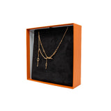 thumbnail chaine d'ancre chaos lariat necklace in 18k rg  22W048815 rrp 42540