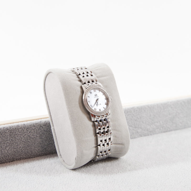 21mm white MOP diamond steel #90121805 - L'UXE LINK