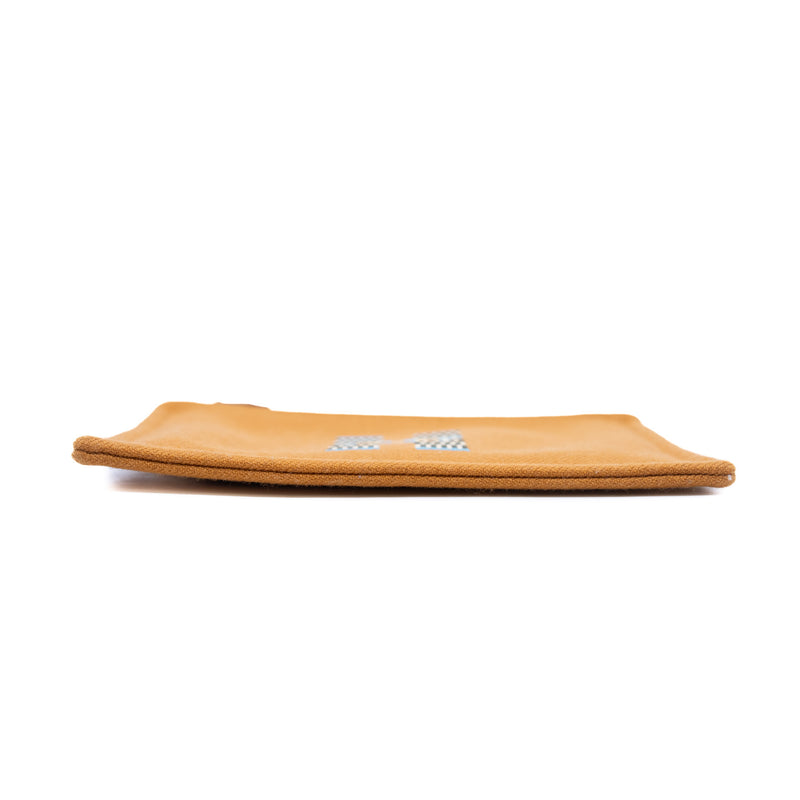flat H natte case,large model in cognac fabric