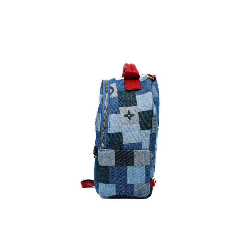 mini spring backpack in danim blue ghw