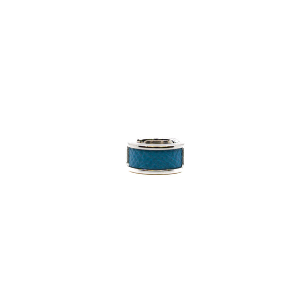 olympe ear cuff epsom leather blue colour - L'UXE LINK