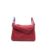 thumbnail Lindy 30 in tc rubis red phw stamp T with twilly