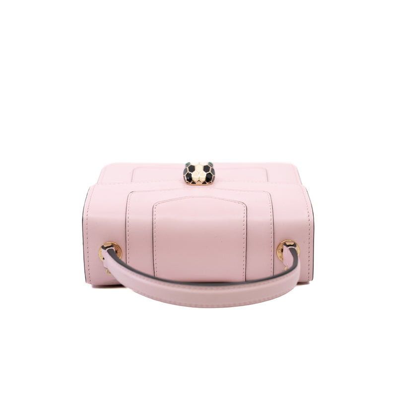BVLGARI SERPENTI FOREVER CROSSBODY TOP HANDLE BAG IN PINK GHW