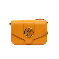 pont 9 with strap in smooth calfskin gold ghw - L'UXE LINK