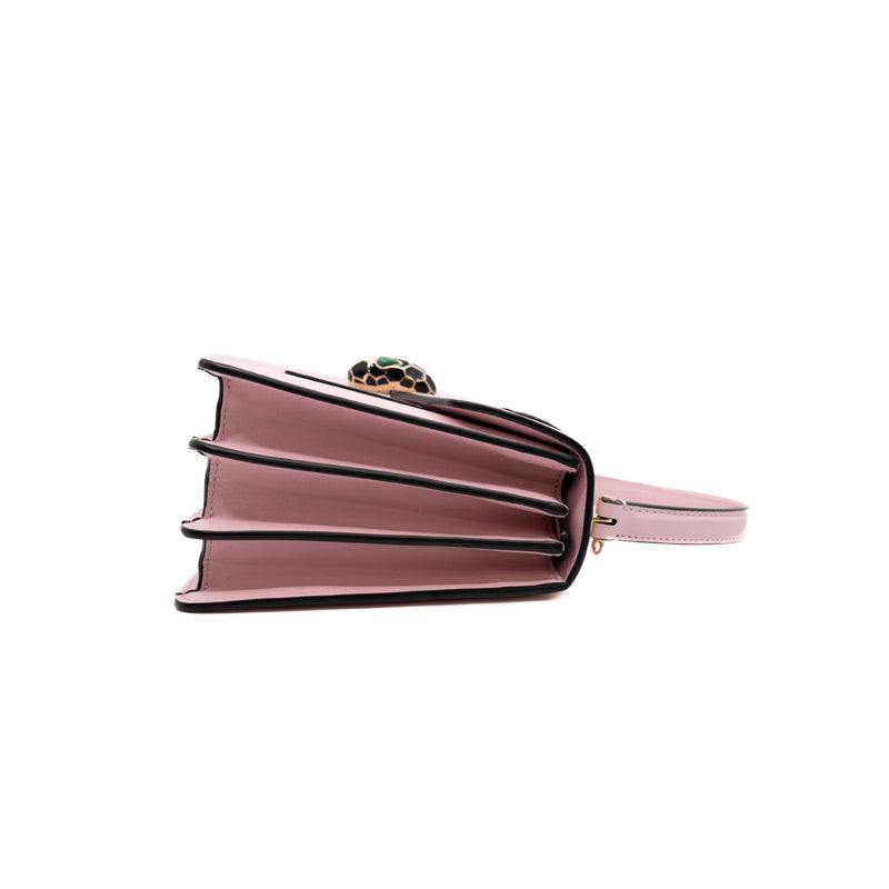 BVLGARI SERPENTI FOREVER CROSSBODY TOP HANDLE BAG IN PINK GHW