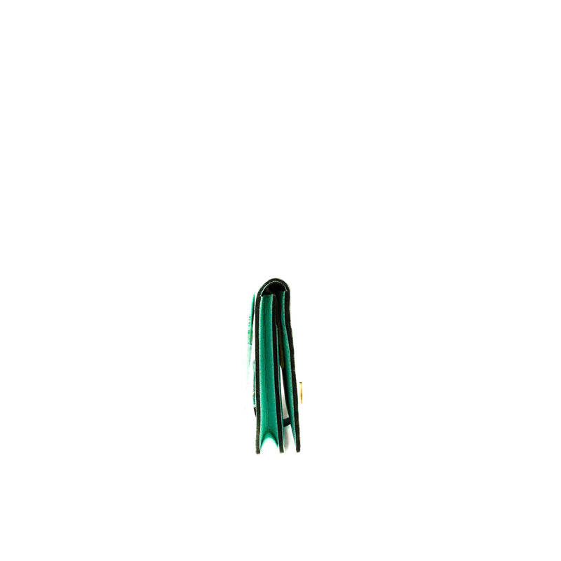 Bearn Soufflet Long Wallet 6U Vert D'eau In Chevre Leather PHW Stamp A - L'UXE LINK