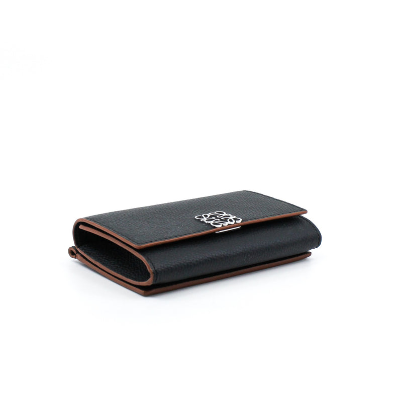 card holder with chain leather black phw - L'UXE LINK