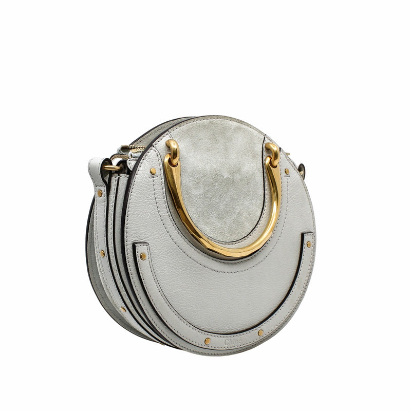 pixie  round bag  light Gray ghw - L'UXE LINK