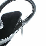 thumbnail basket handle tote small leather black phw - L'UXE LINK