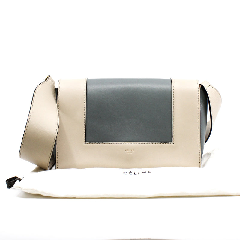 Frame Shoulder Bag beige mix gray blue - L'UXE LINK