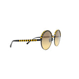 thumbnail round sunglasses in mental and calfskin