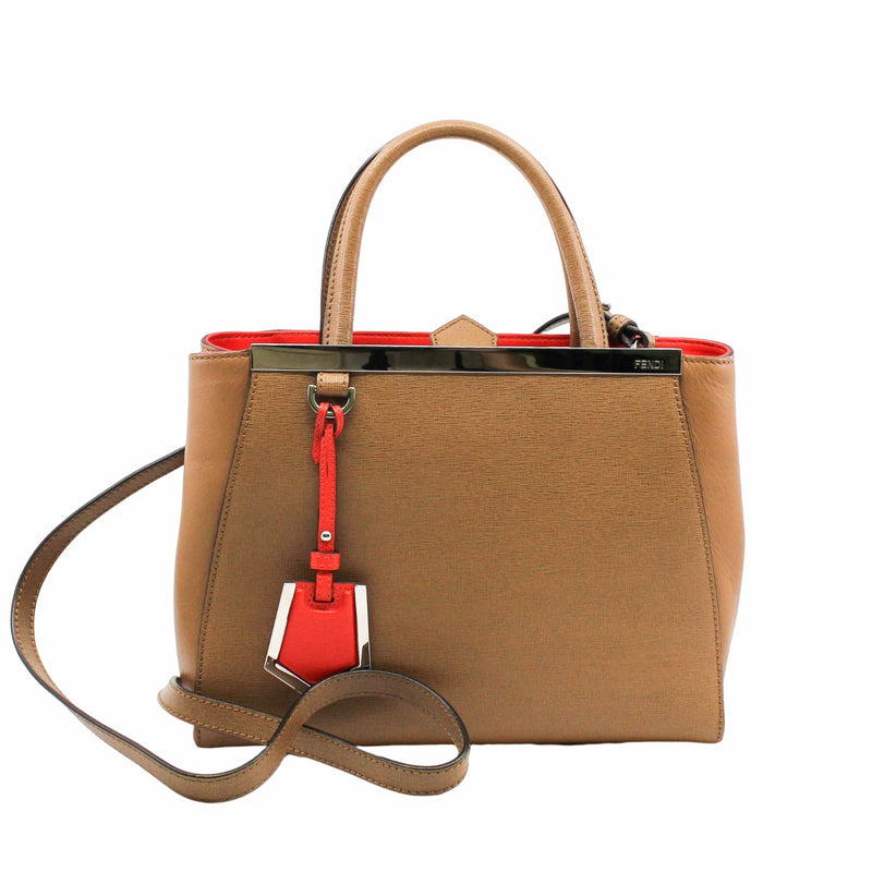 2Jours Bag Leather Petite small tan color GHW