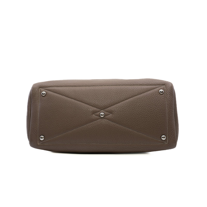 Victoria 35 TC Leather Handbag Etoupe PHW L Stamp - L'UXE LINK
