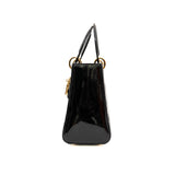 thumbnail medium lady dior in patent leather black ghw 2015