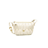 thumbnail matelasse nappa pouch in white leather ghw