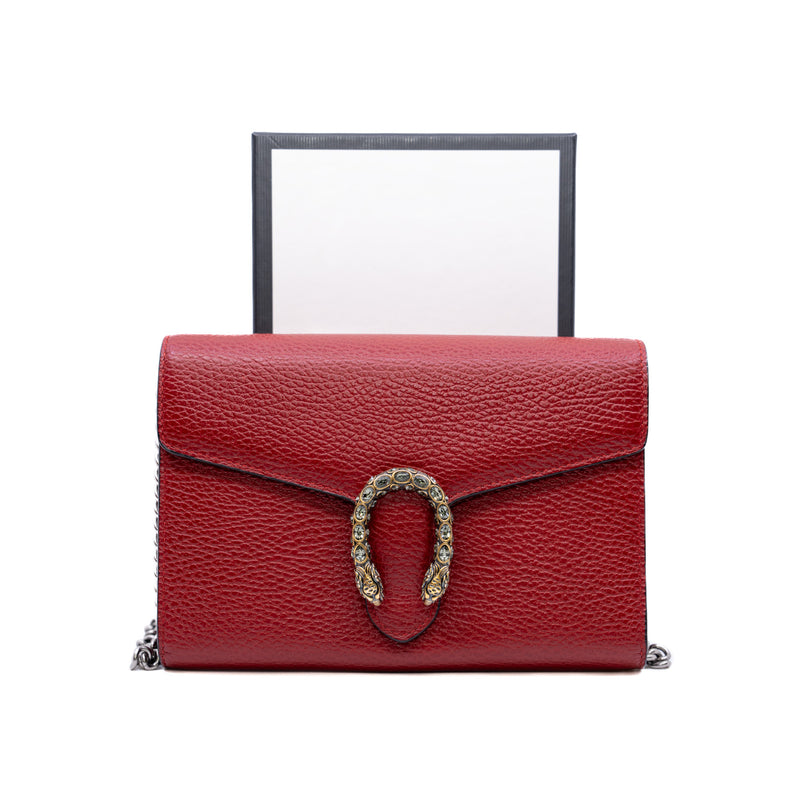 red dionysus woc calf skin with crystal - L'UXE LINK