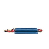 thumbnail ribbon blue shinny lambskin leather belt bag ghw seri31