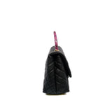 thumbnail medium coco handle with pink lizard handle in cavair black ghw seri 26