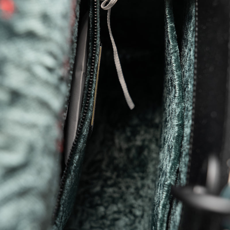 medium lady limited art with crystal buckle in lambskin dark green so black hw 2024
