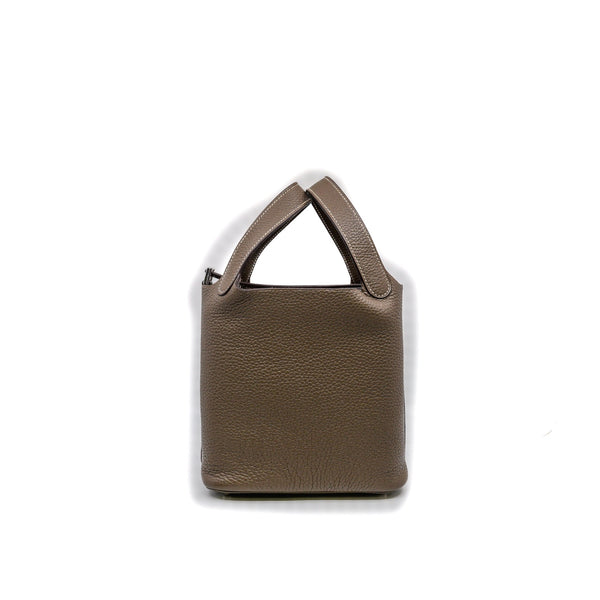 picotin 18cm in etoupe epsom TC stamp A PHW