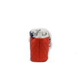 thumbnail tote bucket in lambskin orange/white phw seri 23