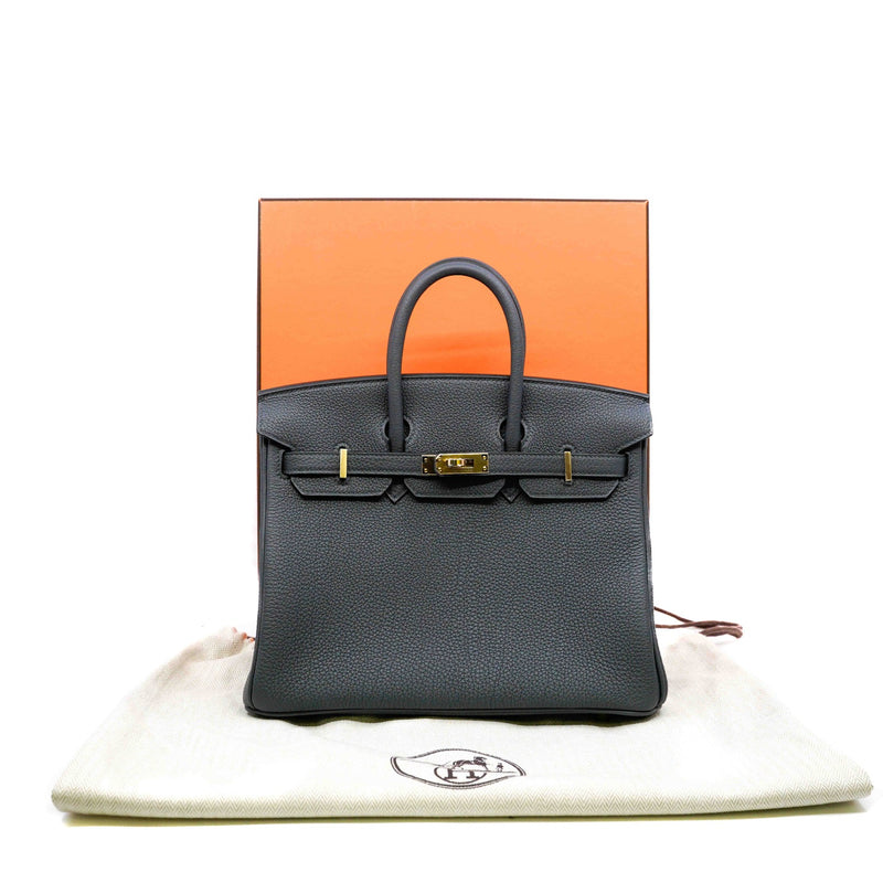 birkin 25 gris misty H0 togo rghw w stamp