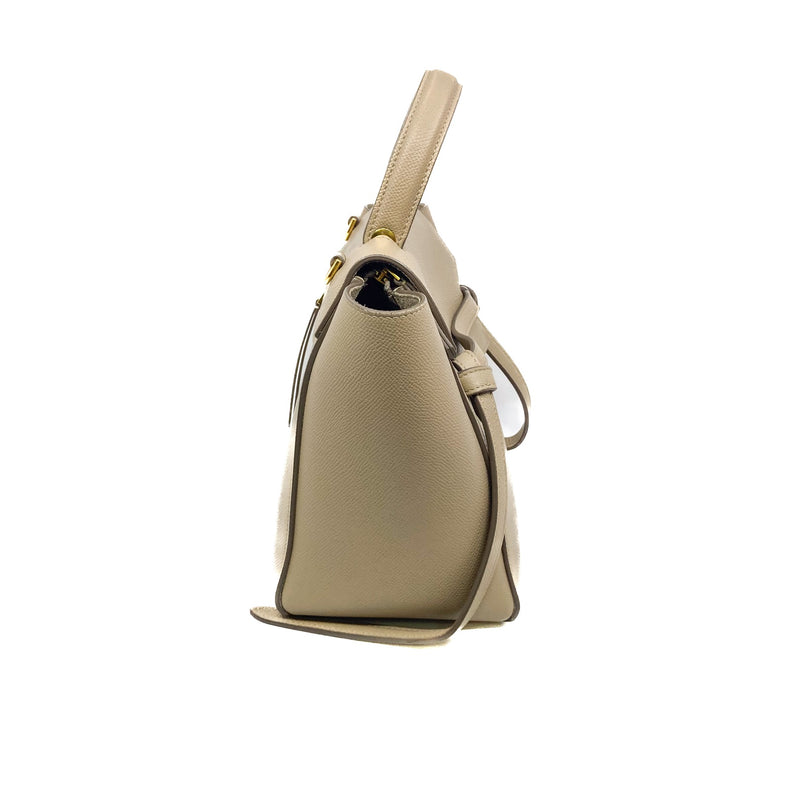 MICRO BELT BAG in calfskin light taupe
