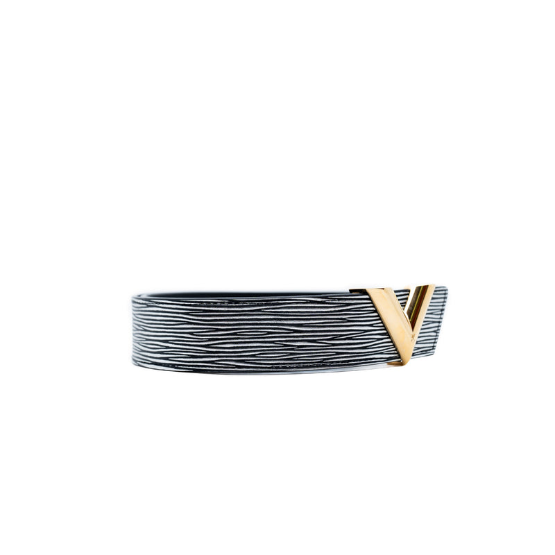 Epi Essential V Black/White Belt GHW Size 80 - L'UXE LINK
