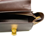 thumbnail small trapeze in leather beige/winered/brown ghw