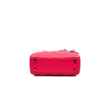 thumbnail lady dior mini in hotpink lambskin phw