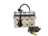 thumbnail Vanity Bag Multicolor In White/Black With Chain GHW 2020 - L'UXE LINK