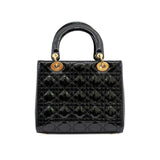 thumbnail medium lady dior in patent leather black ghw 2015
