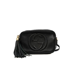 Soho Disco Small Black Calfskin Crossbody Bag - L'UXE LINK