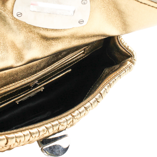Shoulder Bag Crystal Embellished gold - L'UXE LINK