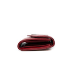 thumbnail cassandre matelasse multi-folded wallet in red grain de poudre leather phw