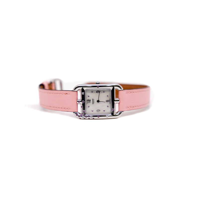 small cape cod watch with diamond with pink strap 31mm