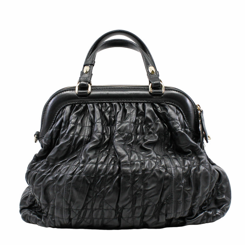 Cannage Leather tote black ghw - L'UXE LINK