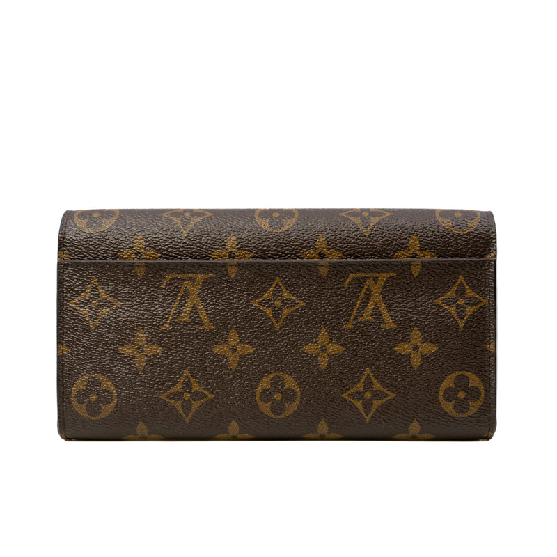 Sarah Wallet Monogram Canvas Rose Ballerine GHW - L'UXE LINK