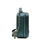 thumbnail medium Top handle vanity box in caviar blue and purple
