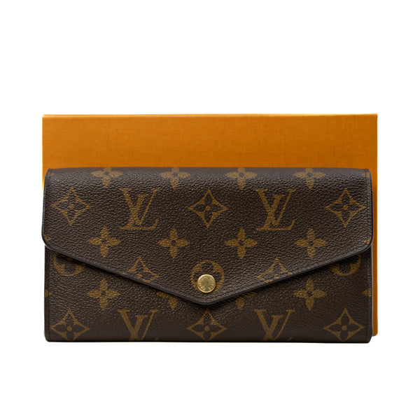 Sarah Wallet Monogram Canvas Rose Ballerine GHW - L'UXE LINK