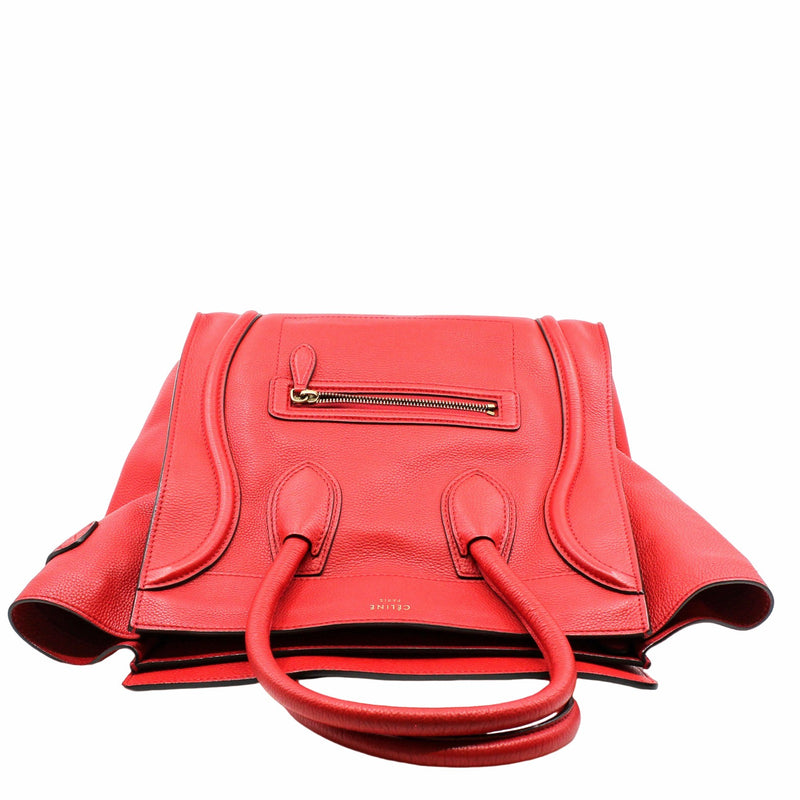 Luggage Bag  Mini Grainy Leather Caviar Red - L'UXE LINK