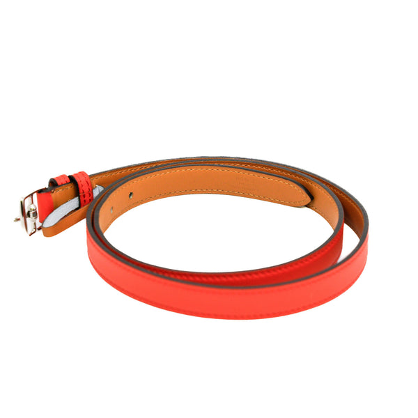 Etriviere Belt Swift Leather Capucine/Red PHW Size 95