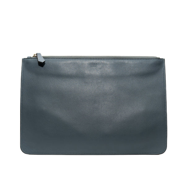 eye clutch grey blue phw - L'UXE LINK