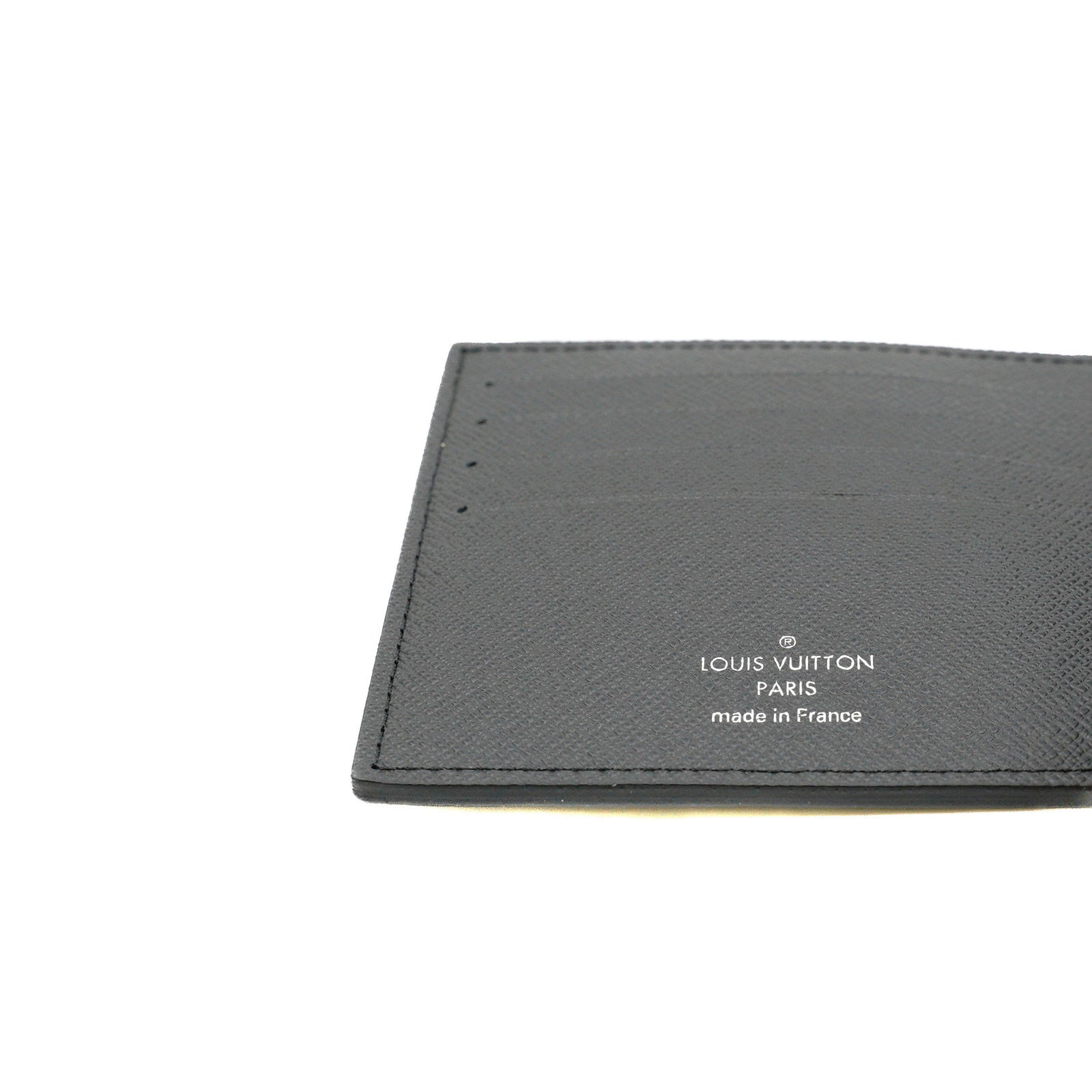 Amerigo Wallet In Black Taiga Cowhide Leather PHW – L'UXE LINK