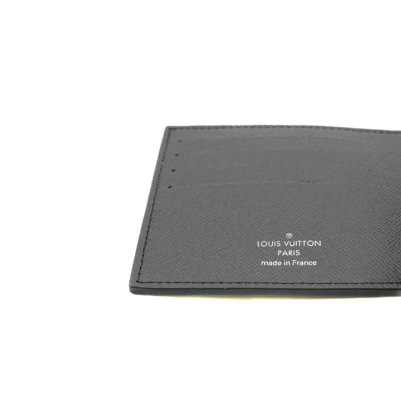 Amerigo Wallet In Black Taiga Cowhide Leather PHW - L'UXE LINK
