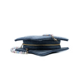 thumbnail mini star crossbody bag in blue denim with pearl GHW