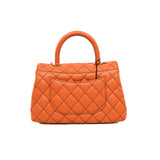 thumbnail medium coco handle in orange caviar rghw