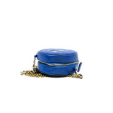 thumbnail Mini around vanity case with pearl crush in lambskin blue ghw seri 30