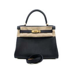 kelly 28 black togo z stamp ghw